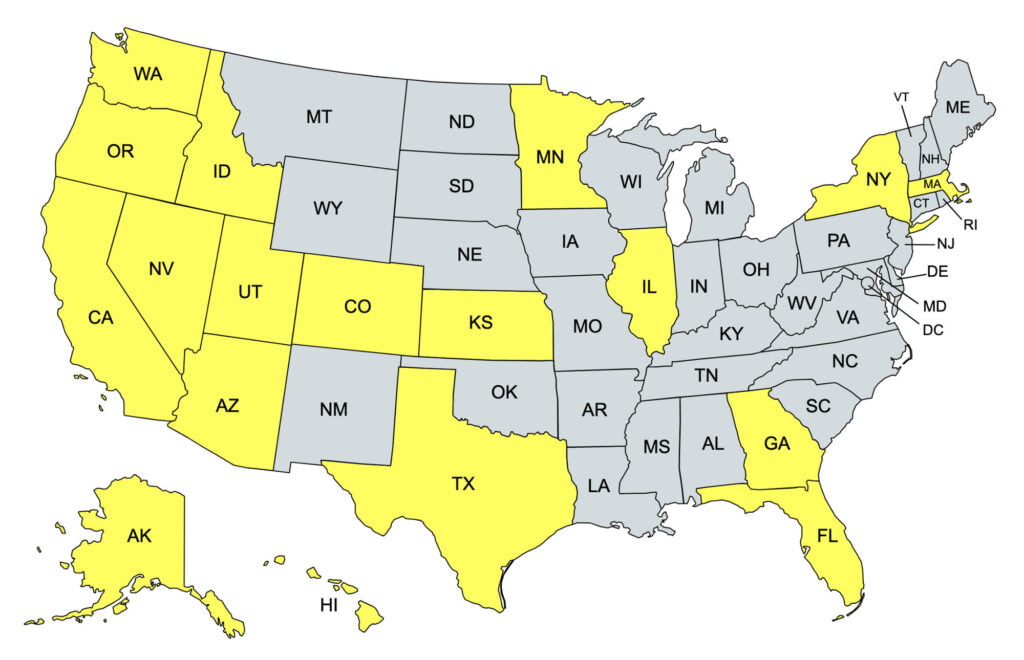 Maxine Golden Referrals Given US Map