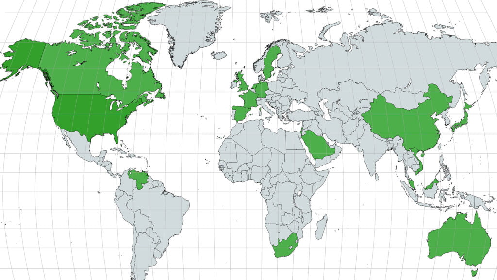 Here are some of the countries I've relocated people from.