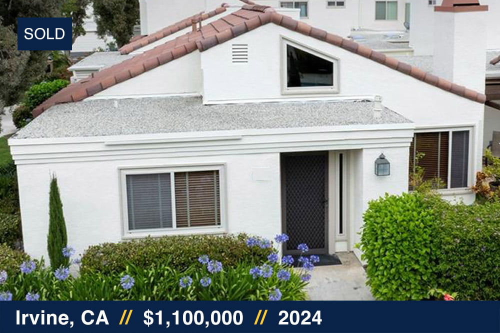 SOLD: Irvine, CA // $1,100.000 // 2024